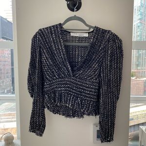 IRO Guarda Metallic Tweed Top